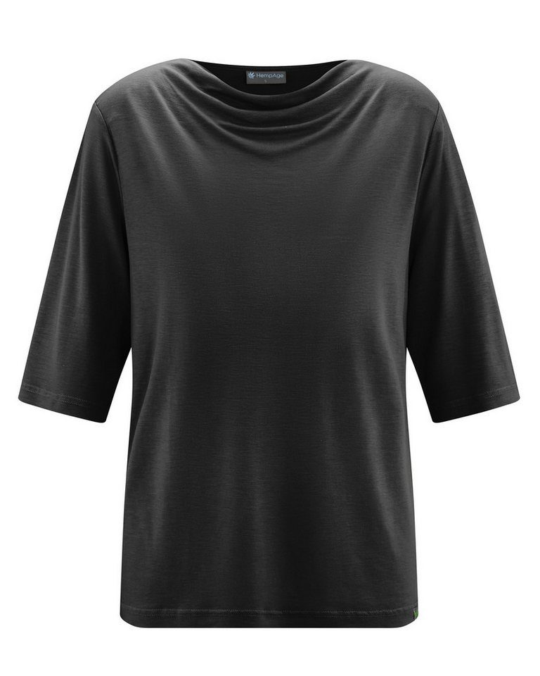 HempAge Wasserfallshirt Damen Wasserfallshirt Hanf/Lyocell Casual Fit
