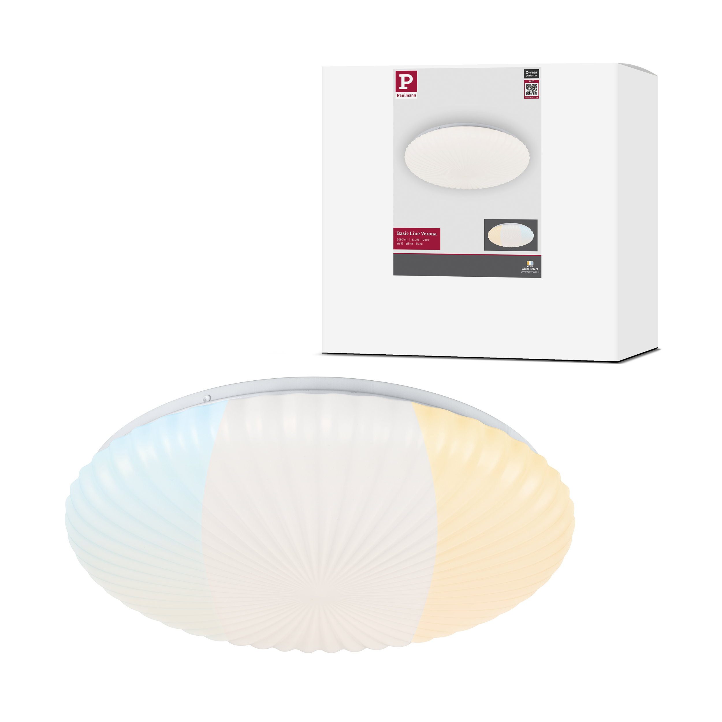 Paulmann LED Wandleuchte LED Deckenleuchte Verona White Select 375 mm 230V 21,2W Weiß