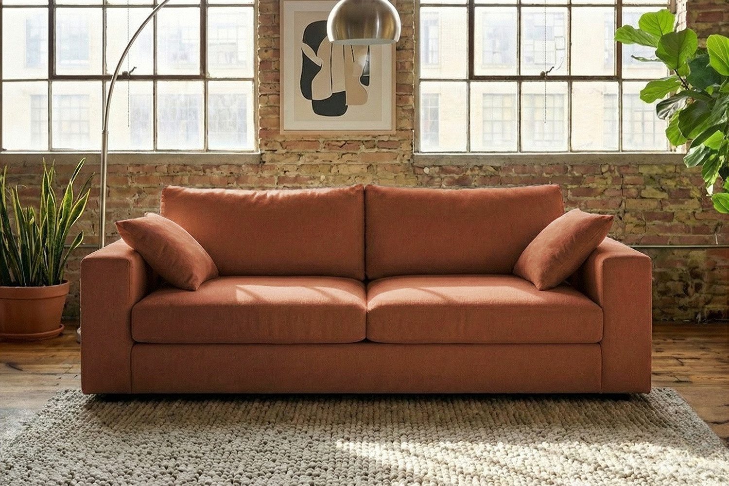 KAWOLA 3-Sitzer AMINA Stoff Couch - Gemütlichkeit - Wohnzimmer Sofa - 3 Sitzer, Modernes Sofa für Drei, hochwertiger Bezug, toller Sitzkomfort