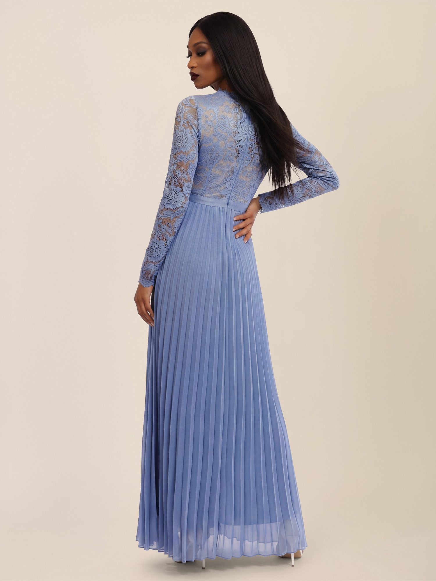 Apart Abendkleid Spitzenkleid mit Plissee-Rock