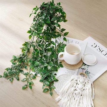 Kunstpflanze Künstliche Pflanze Topf, hängende Simulation Eukalyptus Greenery Set, Fivejoy, 2 Stück(55cm lang, 10cm breit)