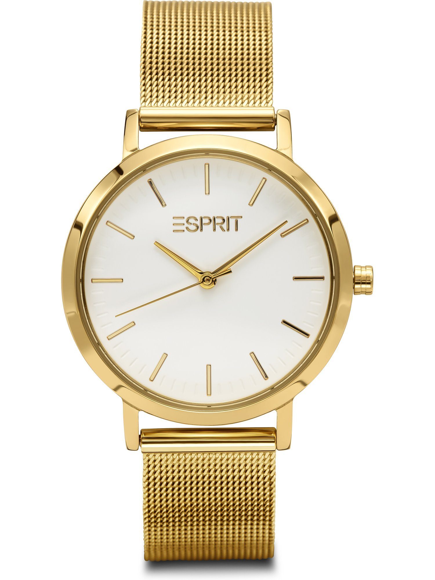 Esprit Quarzuhr ESPRIT Analog Damen-Uhren Quarz, Klassikuhr gelbgold