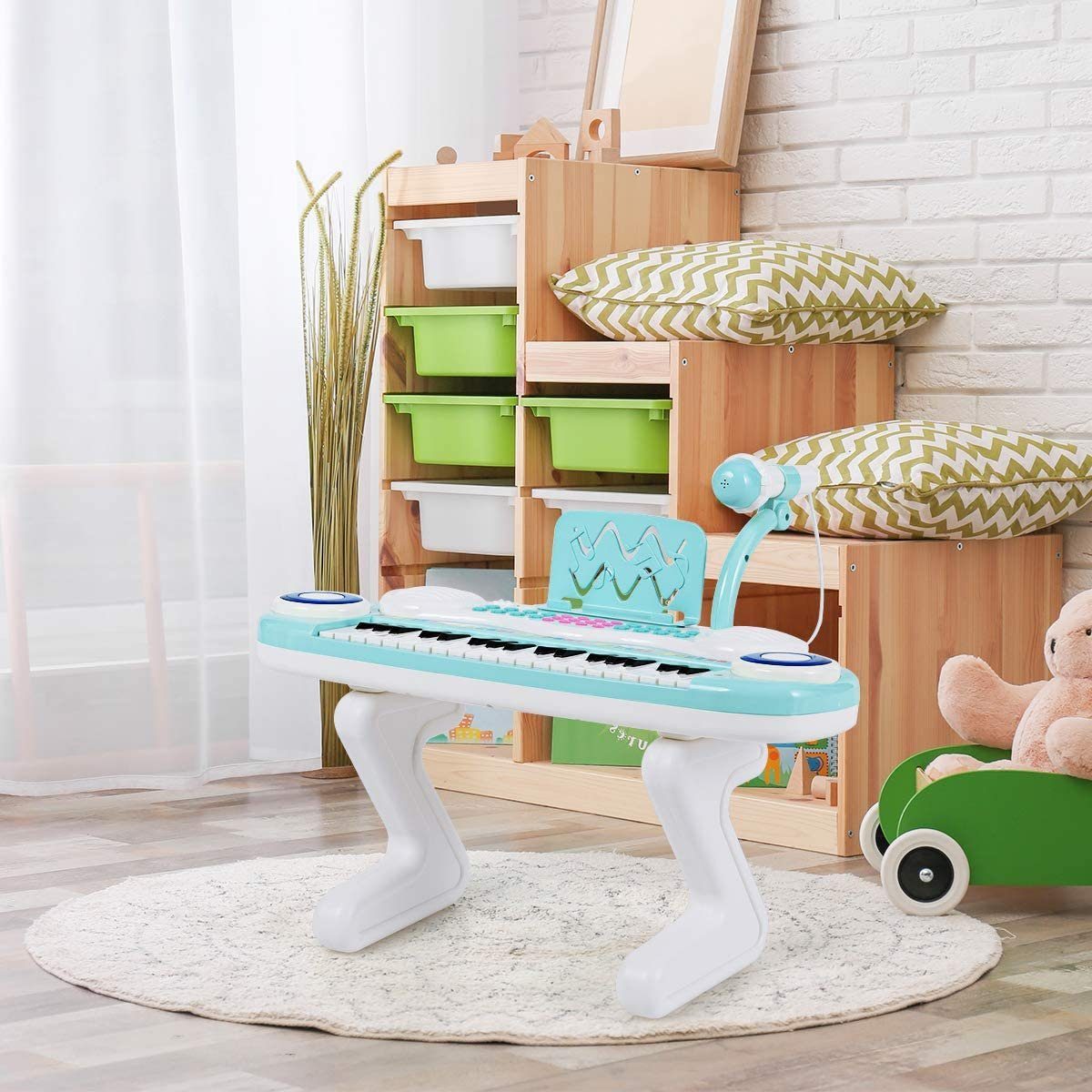 COSTWAY Spielzeug-Musikinstrument 37 Tasten, mit Licht günstig online kaufen