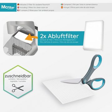 McFilter Staubsaugerbeutel (10 Stück), passend für Bosch BBZ41FGALL - Type G ALL (Nr. 17000940), 10 St., 5-lagiger Staubbeutel mit Hygieneverschluss, inkl. Filter