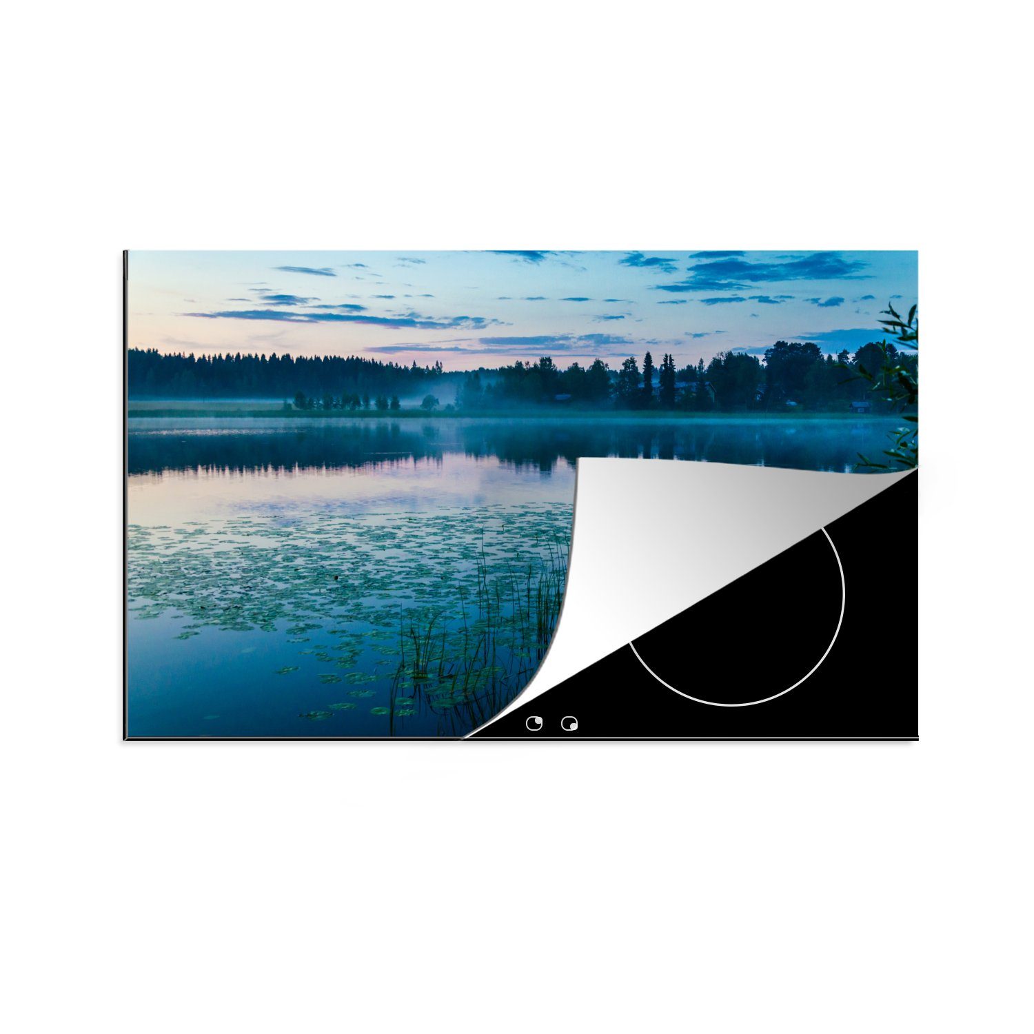 Ufers 81x52 MuchoWow des Induktionskochfeld in Vinyl, küche, die Schutz Boot entlang Herdblende-/Abdeckplatte Ceranfeldabdeckung cm, für Finnland, tlg), (1