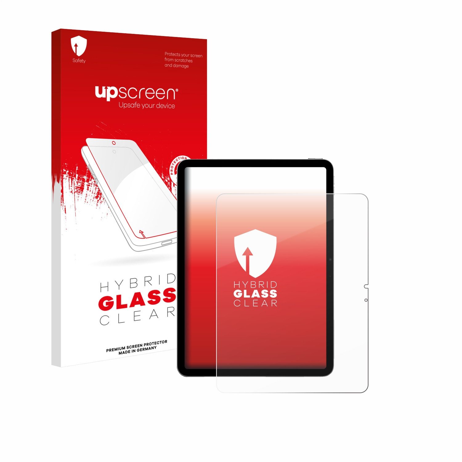 upscreen Displayschutzglas Folie für Apple iPad Air 13" M4 2026 (Hochformat), Schutzfolie Glas Panzer Display Schutz klar