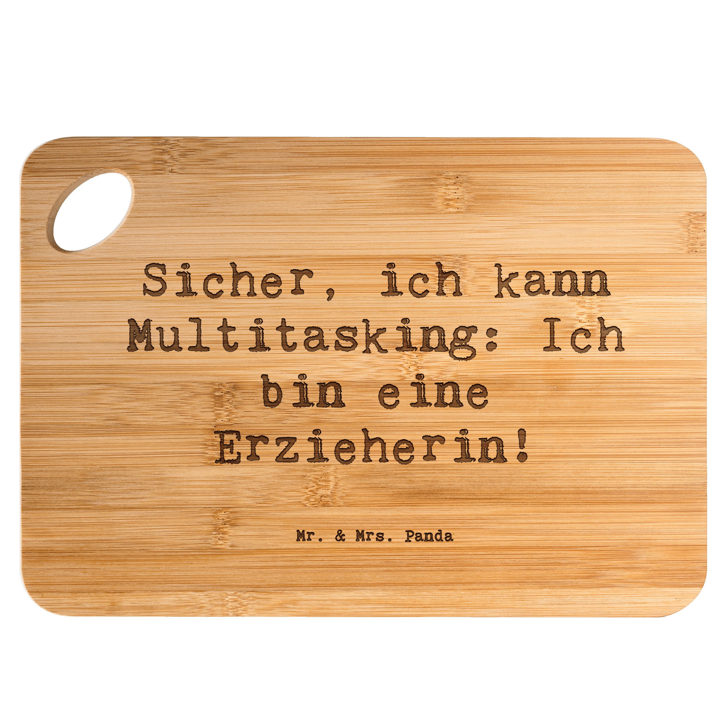 Servierbrett Spruch Erzieherin Multitasking - Transparent - Geschenk, Wertschätzun