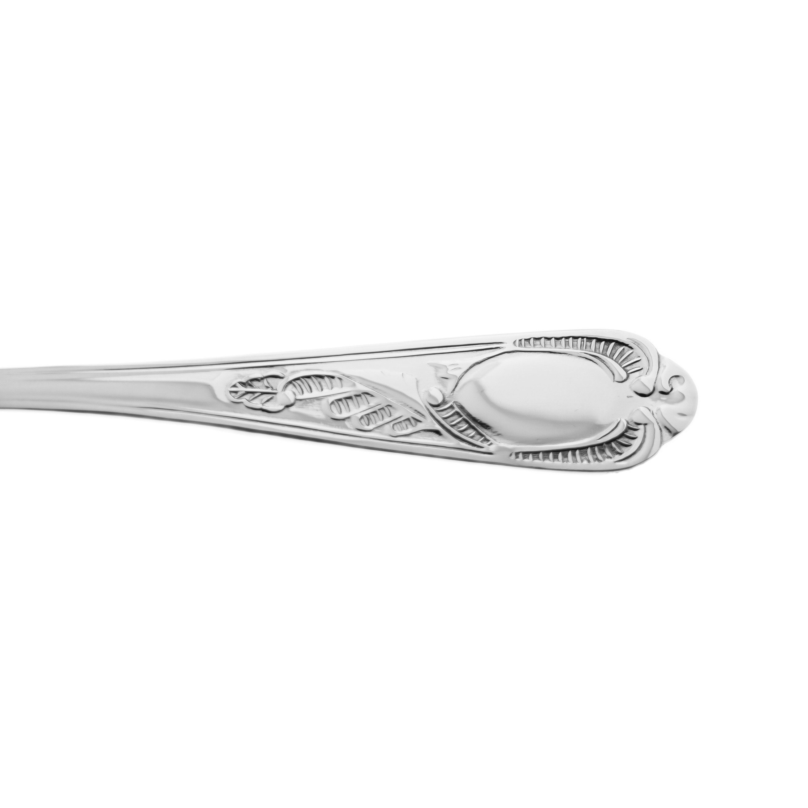 Mulex Kuchengabel Rococo 6-teiliges Set aus hochwertigem 18/10-Edelstahl - Silber (6 Stück), edelstahl 18/10