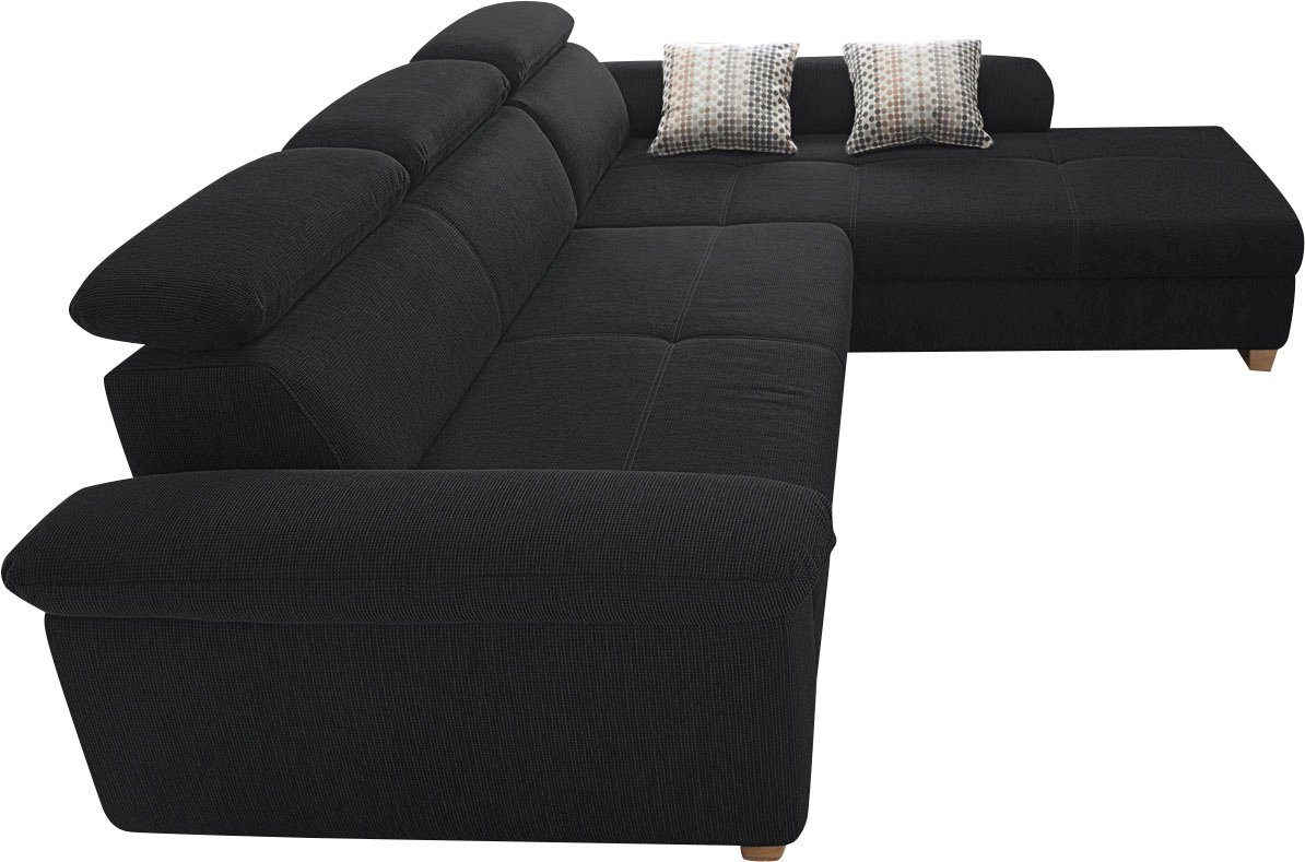 Jockenhöfer Gruppe Ecksofa "Landshut L-Form", inklusive Bettfunktion, Kopf- günstig online kaufen