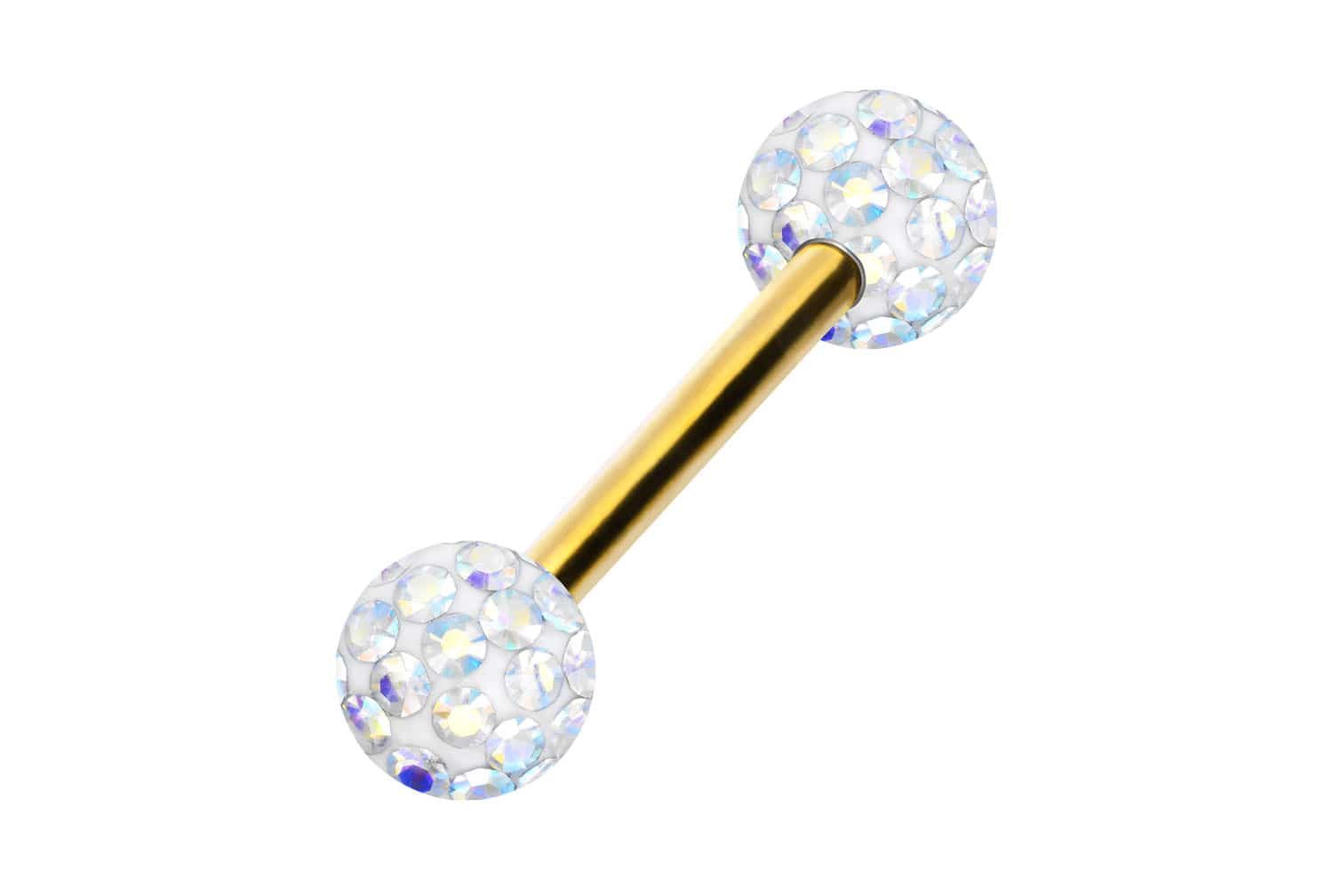 Brustwarzenpiercing Chirurgenstahl Barbell EPOXY-KUGELN