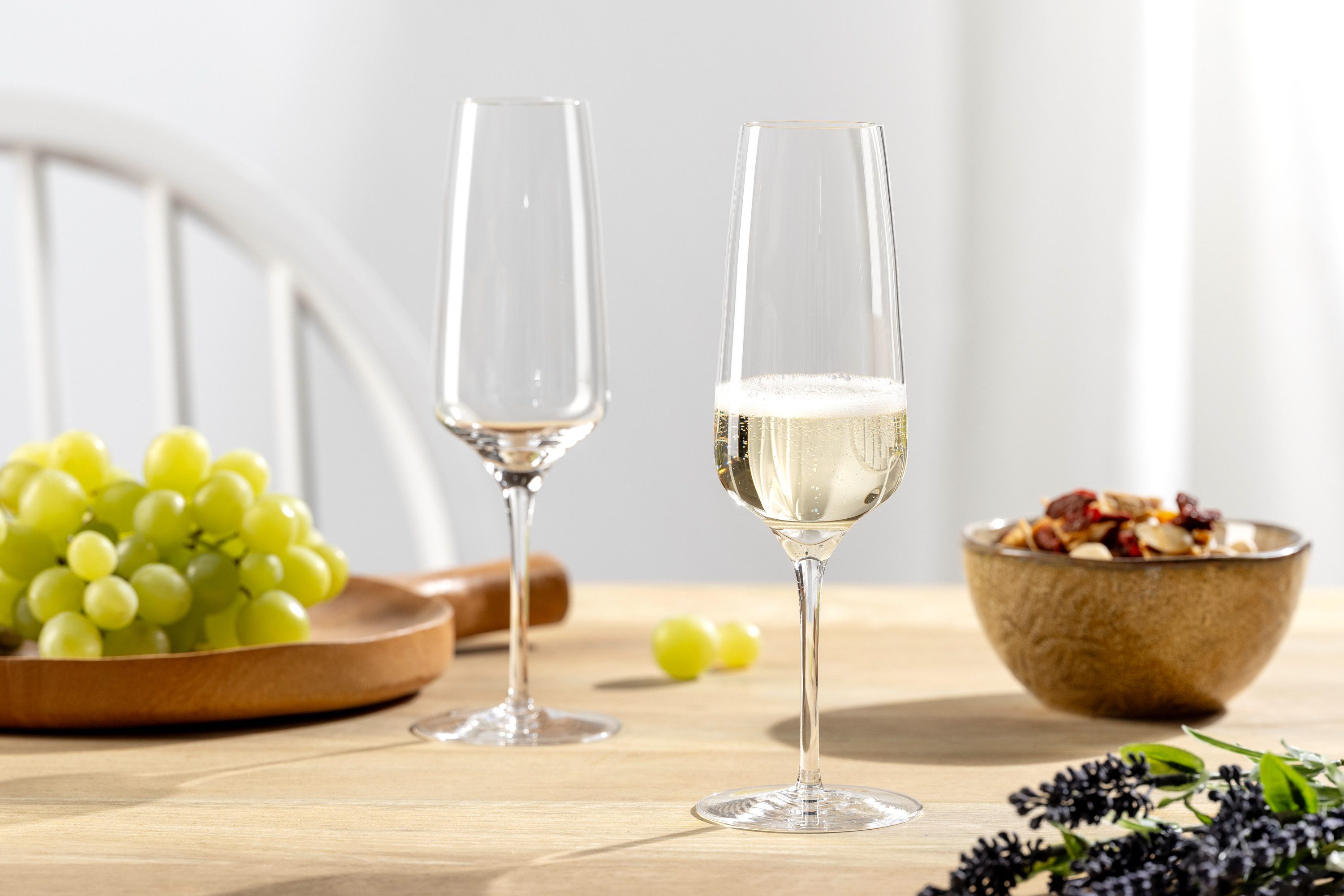 LEONARDO Sektglas Glas CESTI, 240 ml, 6er-Set, 6-tlg., Kristallglas, spülmaschinengeeignet