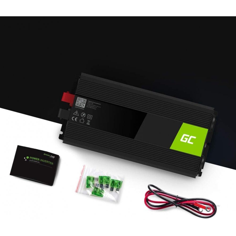 Green Cell Spannungswandler Power Inverter - KFZ Spannungswandler - schwarz