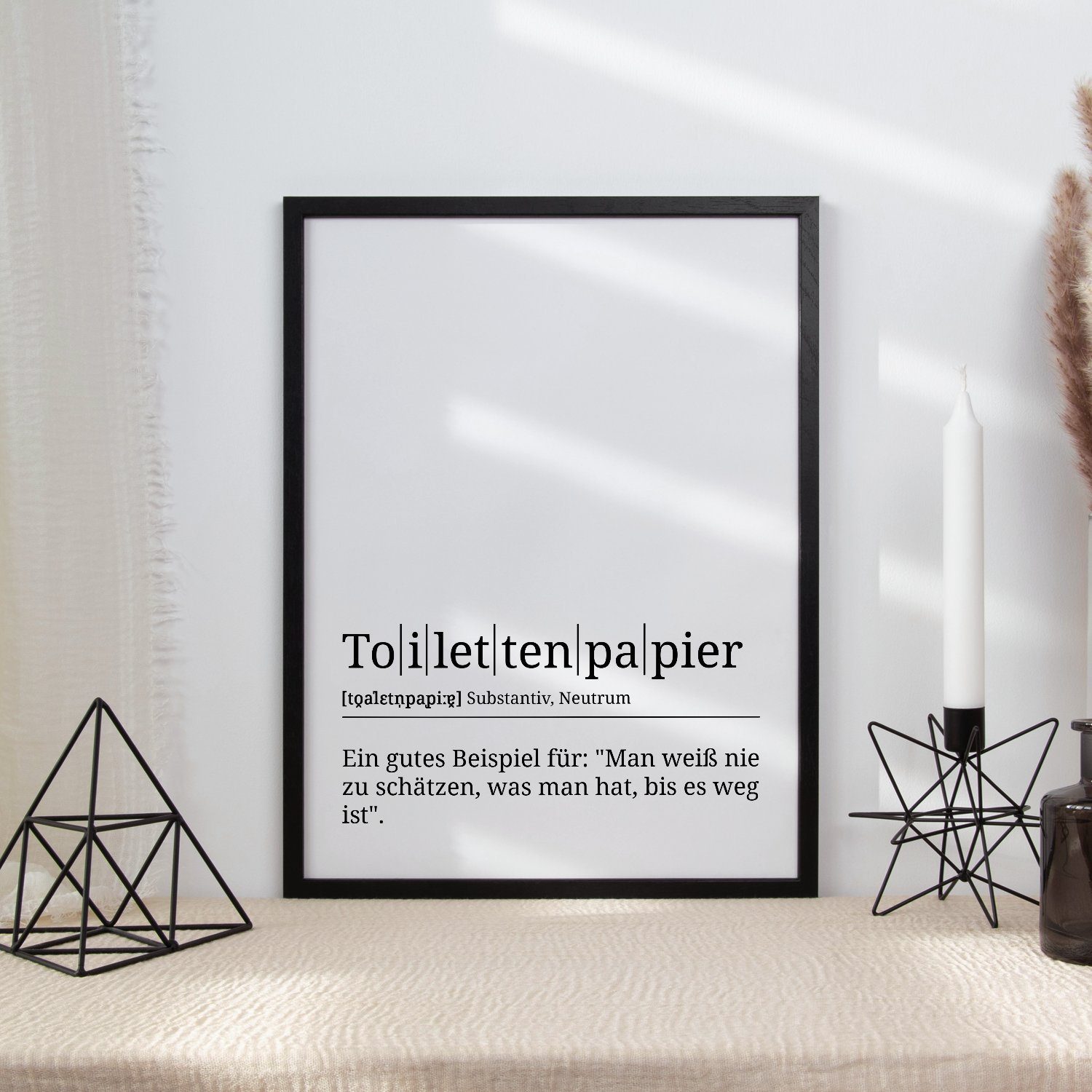 Wandbild Tigerlino Kunstdruck Definition Badezimmer Poster Toilettenpapier