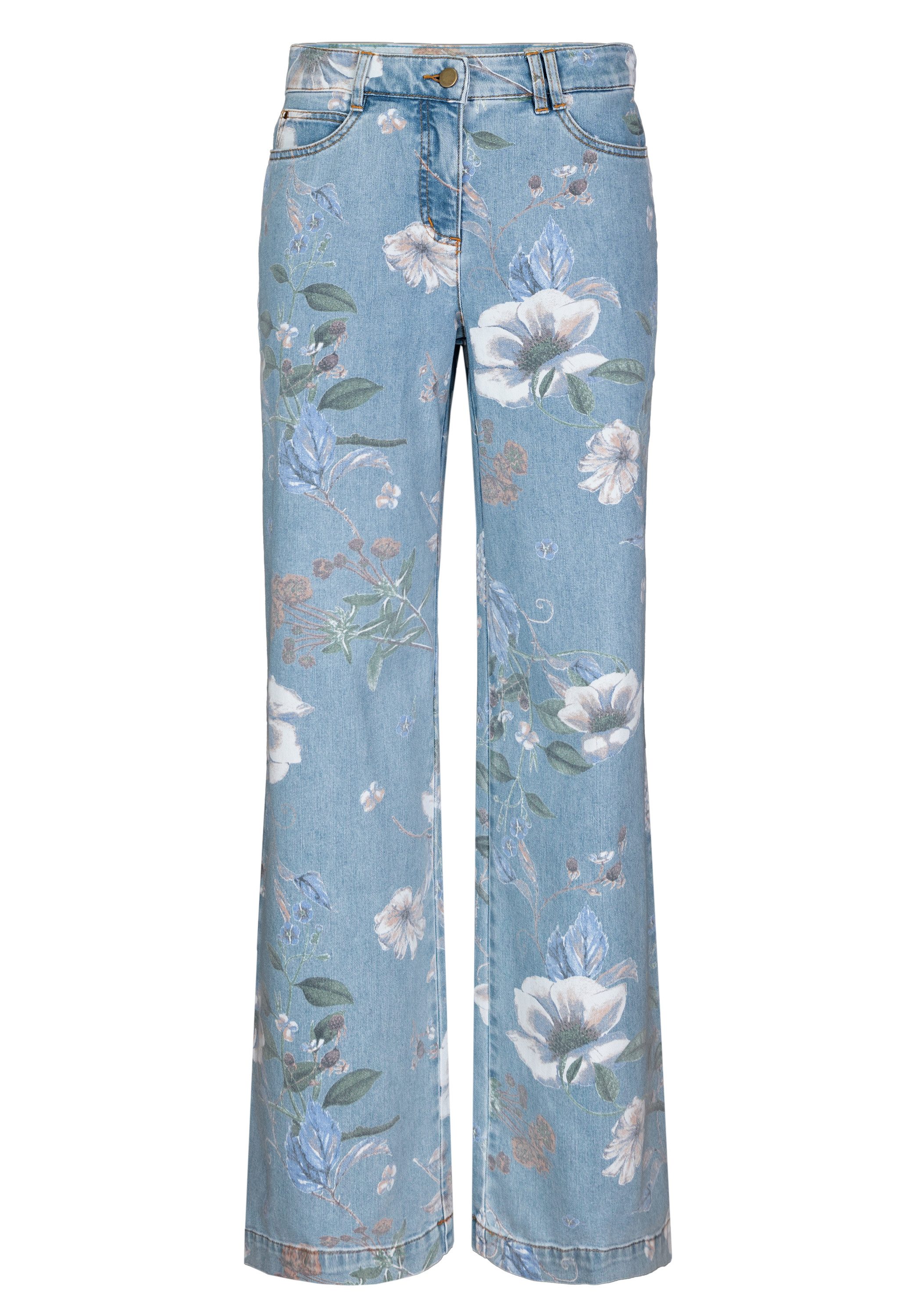 bianca 5-Pocket-Hose MELBOURNE mit stylischem floralem Muster günstig online kaufen