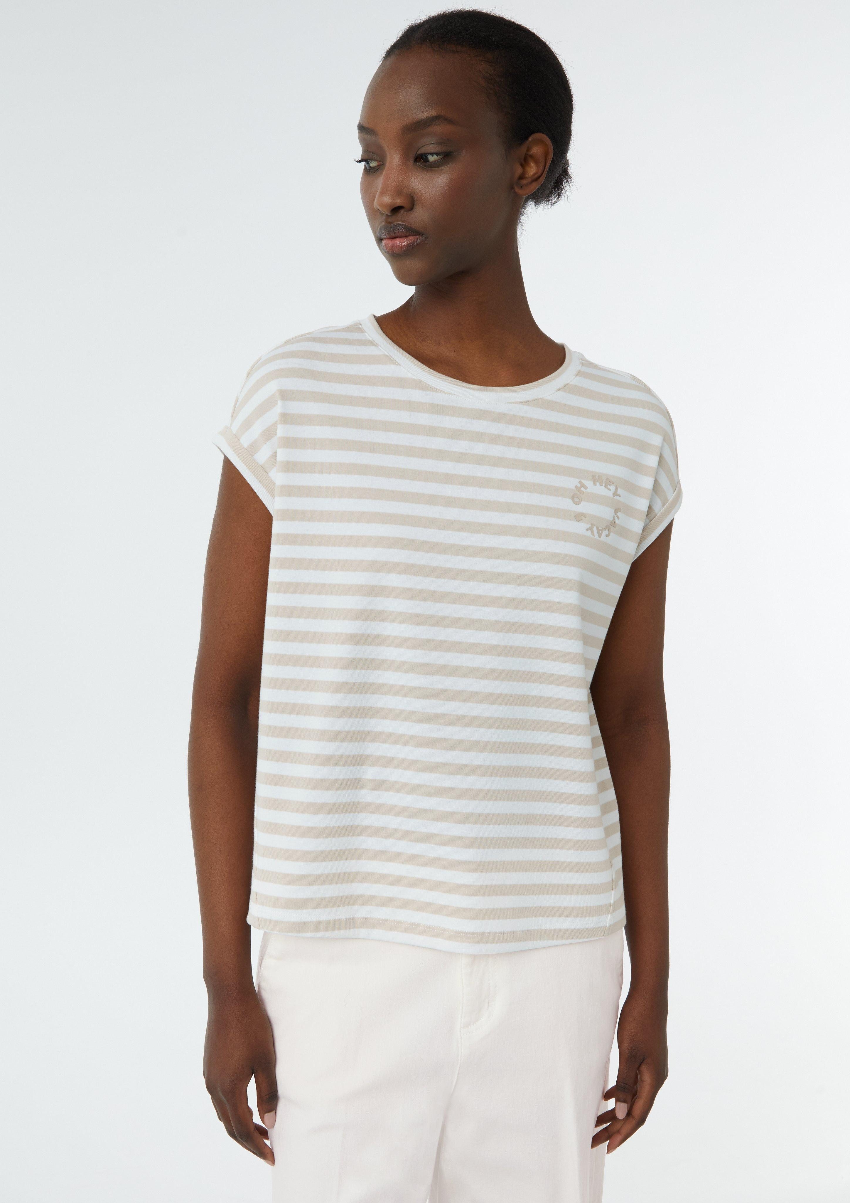 comma casual identity Shirttop Gestreiftes T-Shirt günstig online kaufen