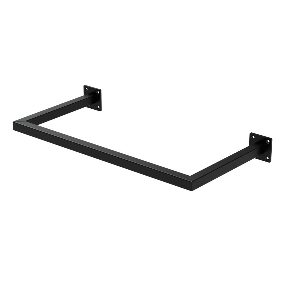 ML-DESIGN Kleiderstange Wandgarderobe Rechteck für die Wand aus Stahl inkl. Montagematerial (1 St), Garderobenstange 60x30cm Schwarz U-Form Kleiderständer Kleidergestell