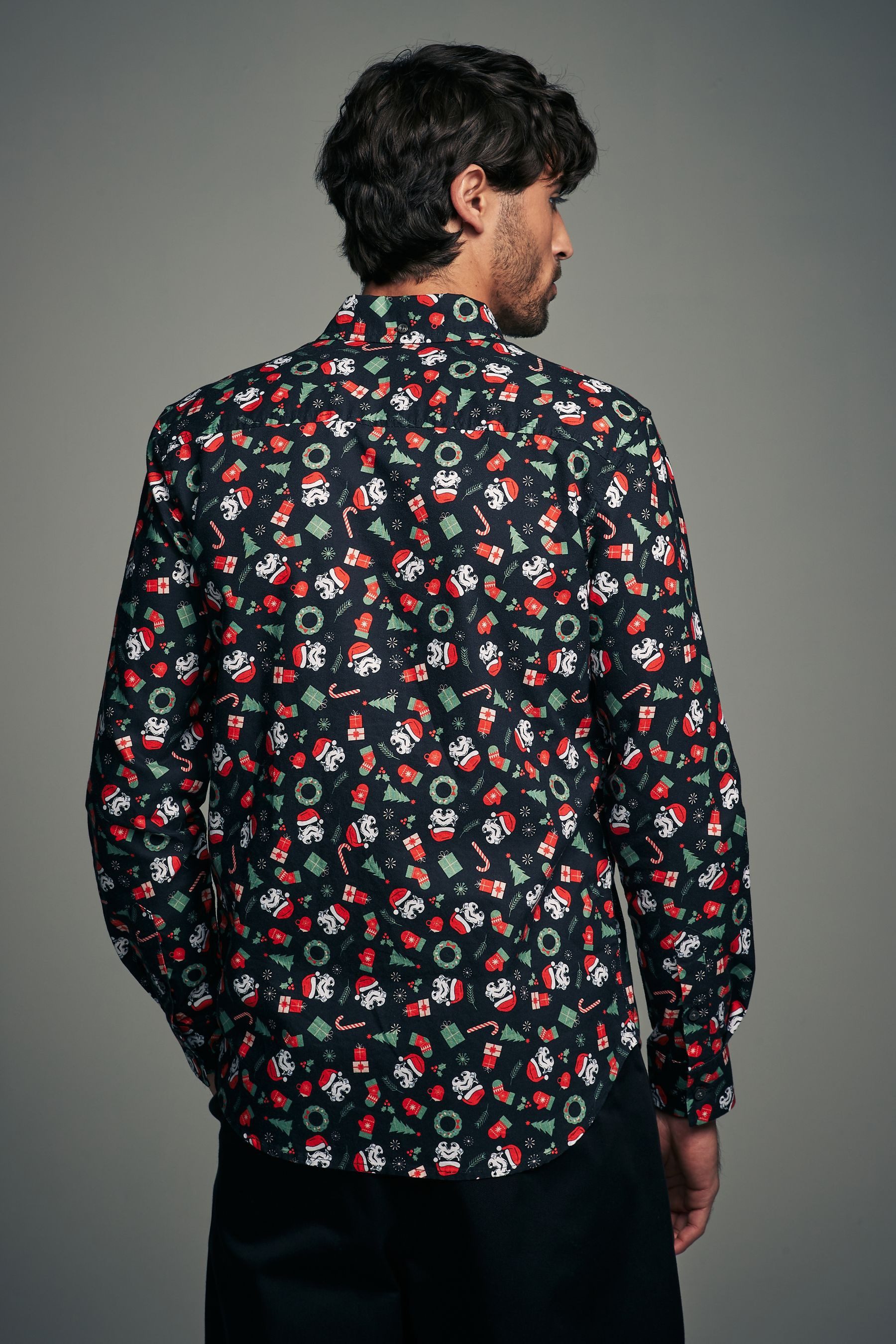 Next Langarmhemd Langarmhemd mit Weichnachts-Print aus günstig online kaufen