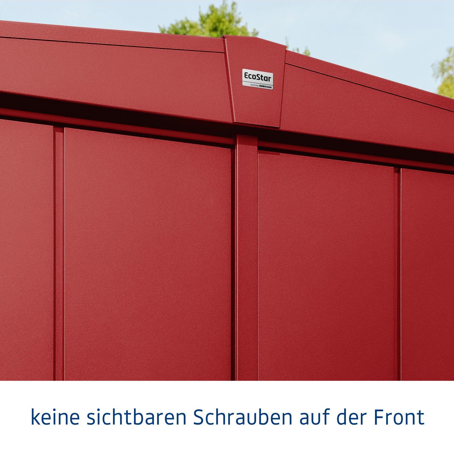 Hörmann Ecostar Gerätehaus Elegant mit Satteldach (259 x 121 cm), Metall
