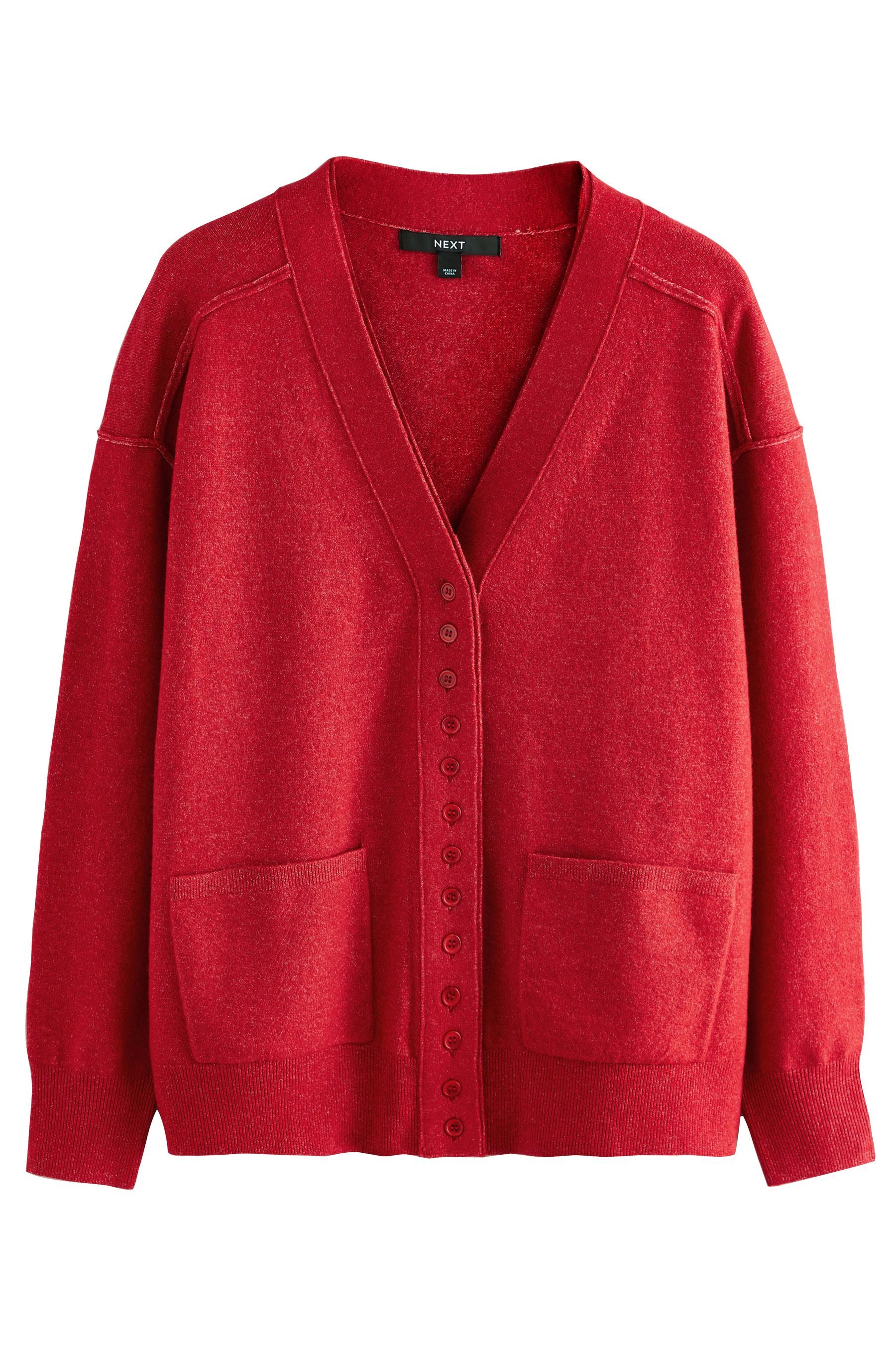 Next Strickjacke Superweiche Strickjacke mit V-Ausschnitt +Taschen (1-tlg) günstig online kaufen