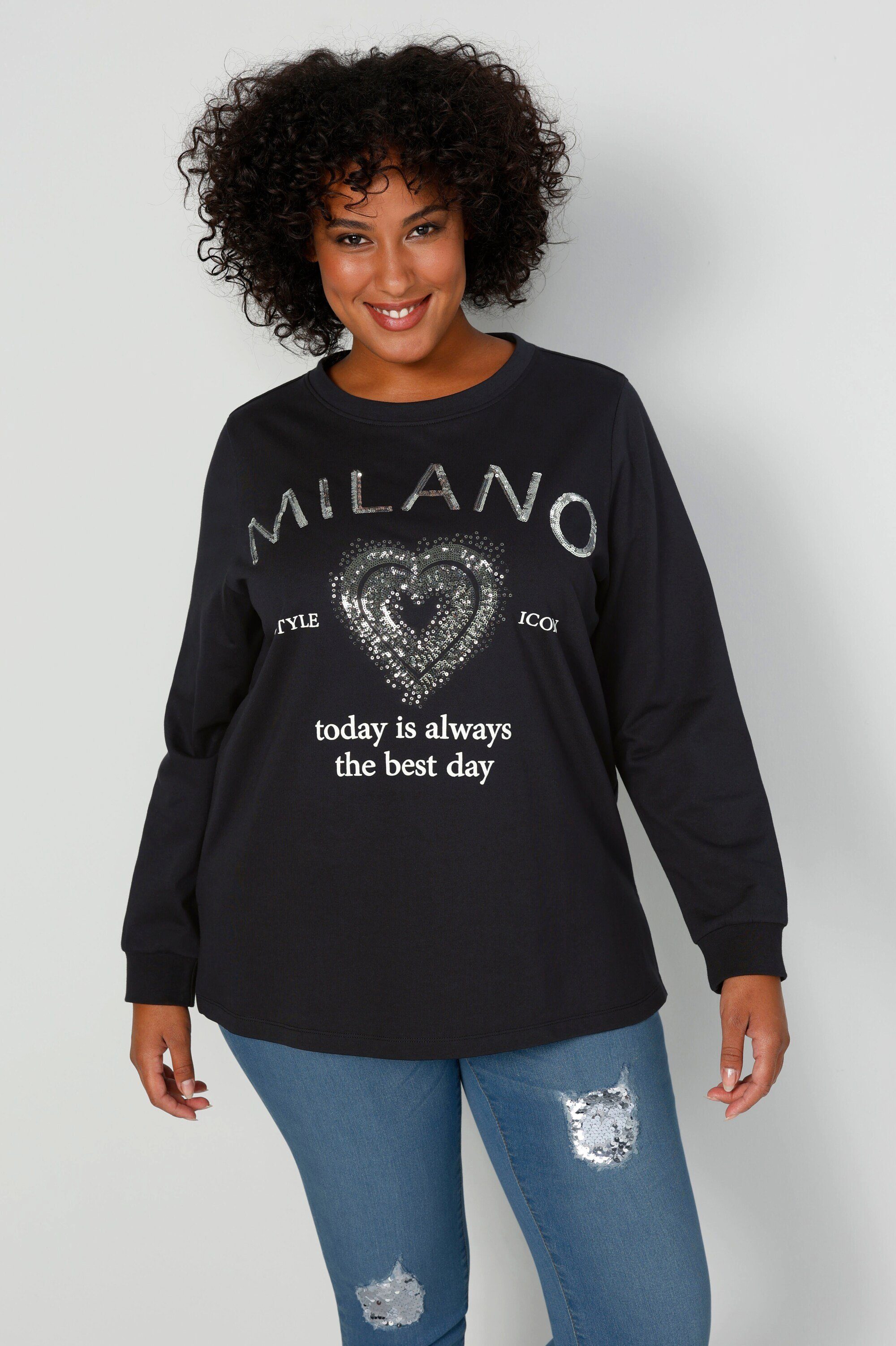 MIAMODA Sweatshirt Sweatshirt MILANO Langarm