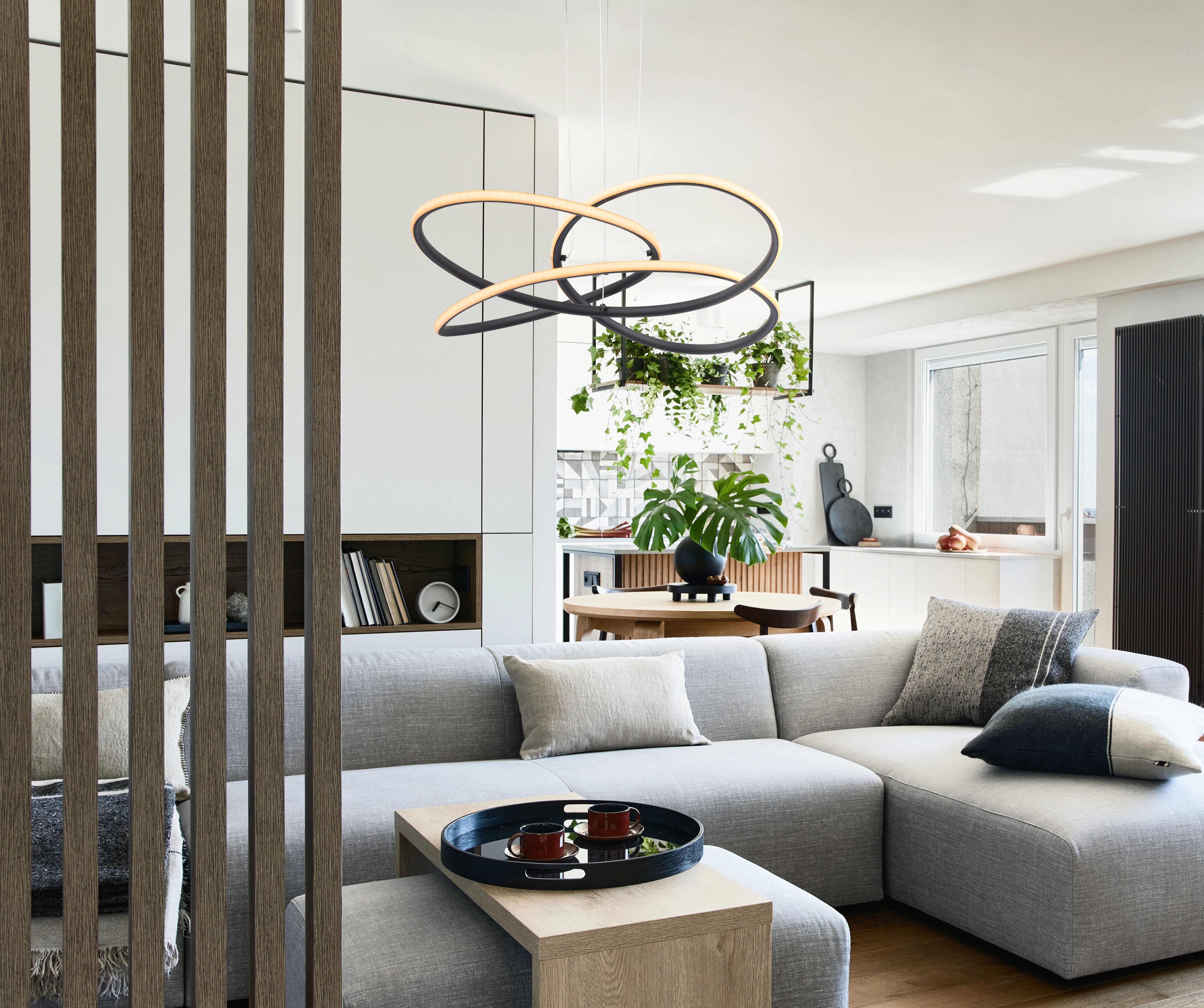 GLOBO LIGHTING LED Pendelleuchte PANDA, LED fest integriert, Warmweiß, Hängelampe/Hängeleuchte/Wohnzimmer/Esstisch/elegant