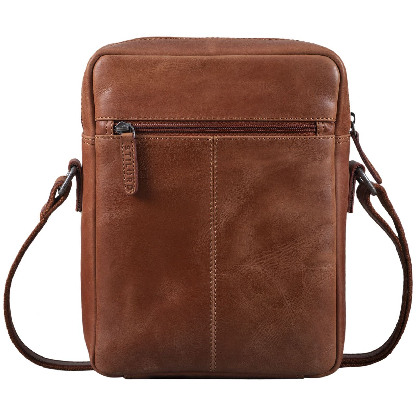 Bag Messenger andorra Messenger Herrentasche "Fox" braun Vintage - Bag Leder STILORD