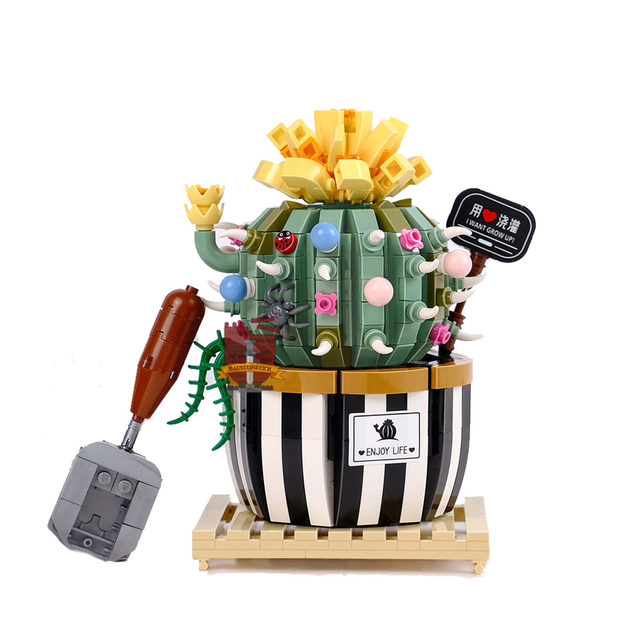 Loz 1246-Kaktus mit Blume (LOZ) Klemmbausteine Spielbausteine