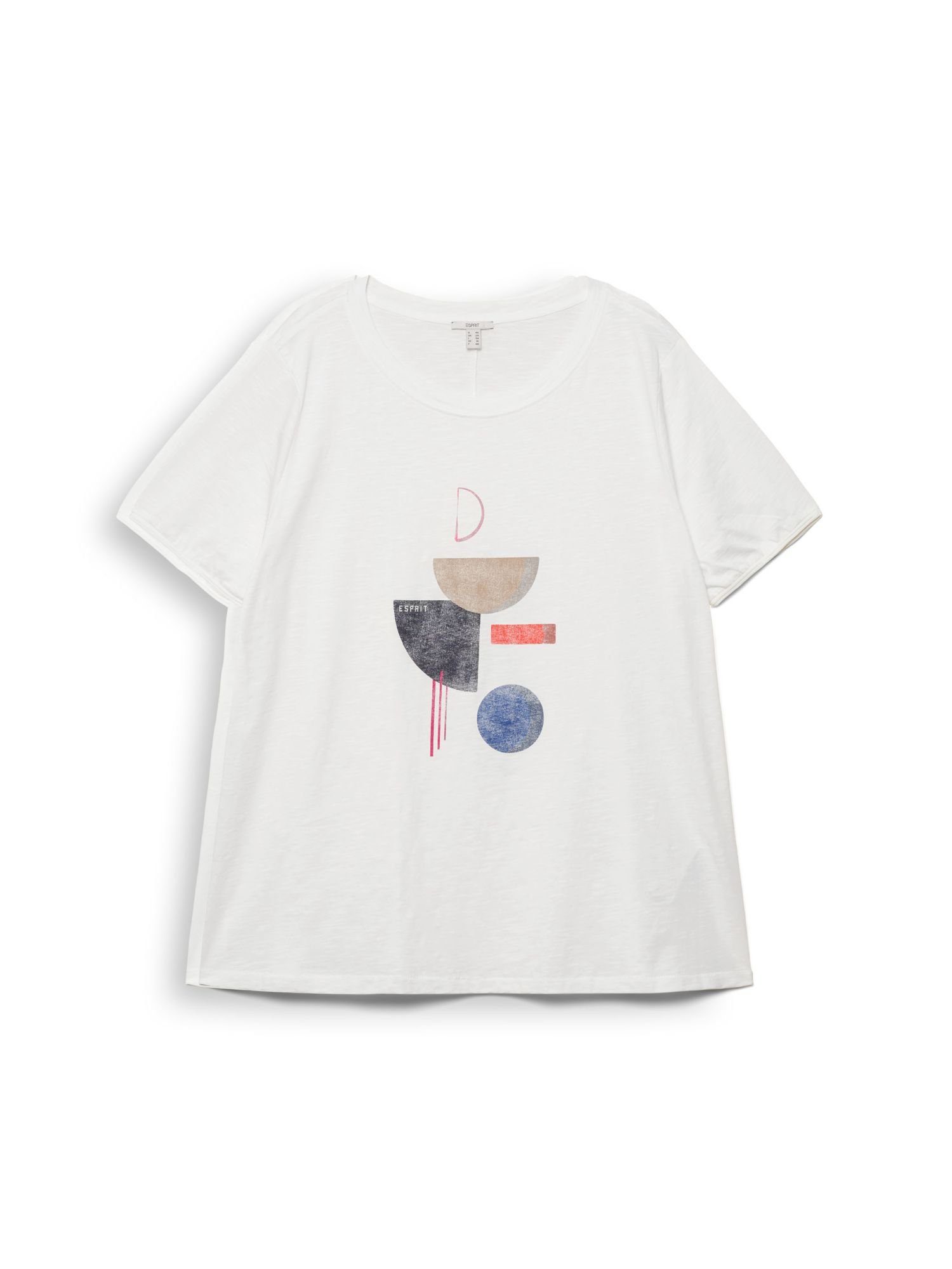 Damen Shirts Esprit T-Shirt CURVY T-Shirt mit Print, Organic Cotton (1-tlg)