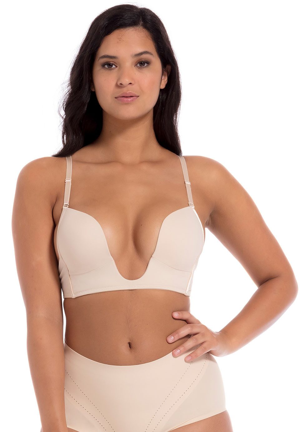 MAGIC Bodyfashion Bügelloser BH V-Bra extrem tief fallender Ausschnitt und extra tiefer Rücken