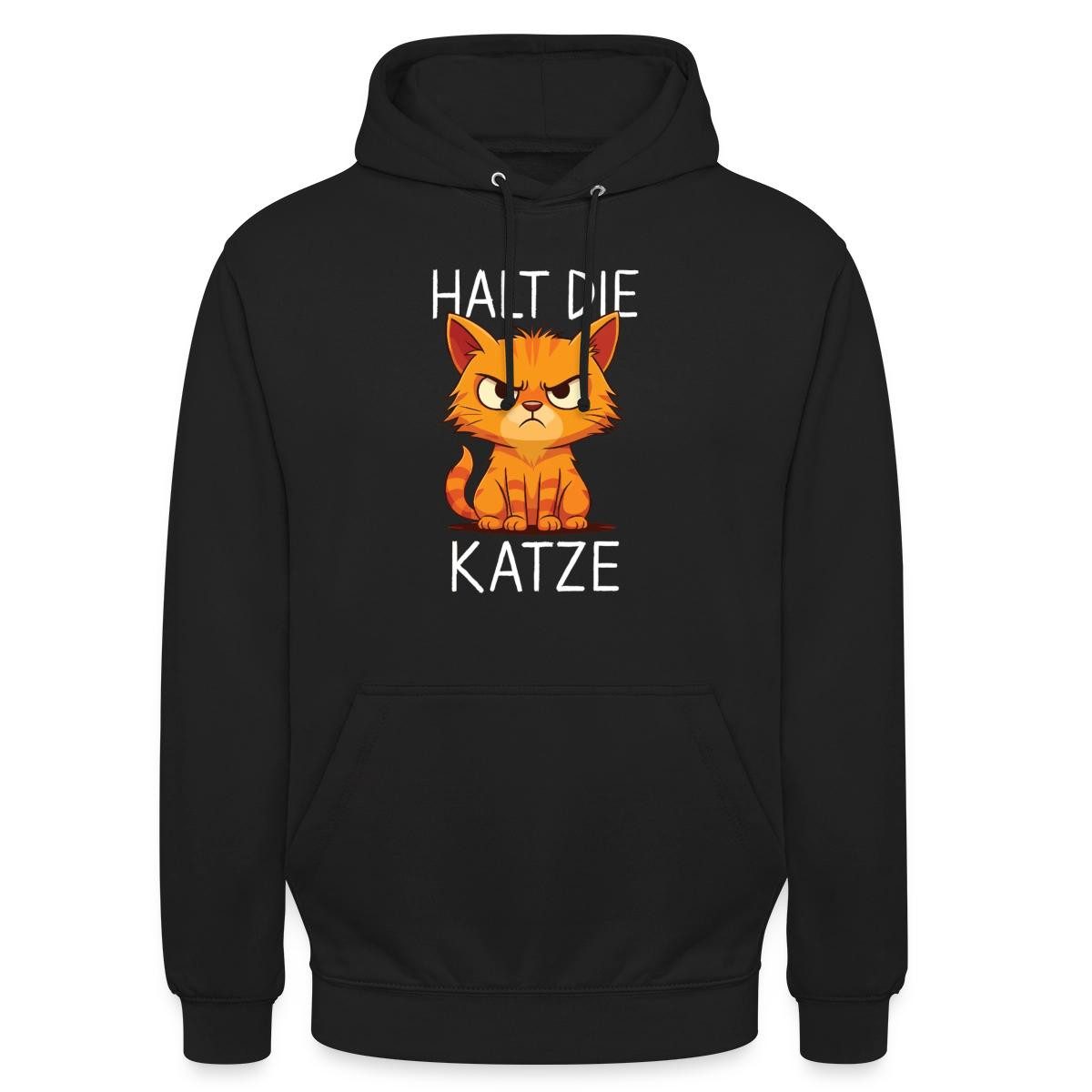 Hoodie Halt Die Katze, Wütende Katze Unisex Hoodie