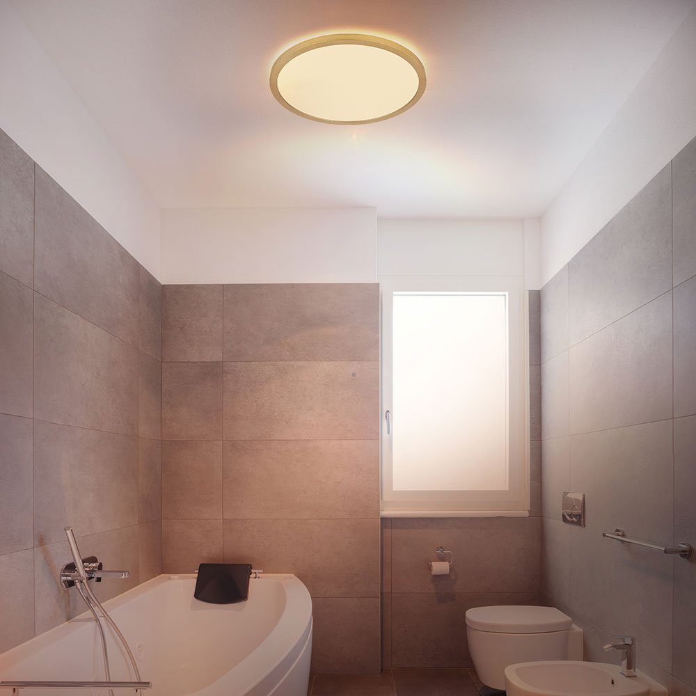Globo LED Deckenleuchte, Messing Badezimmerleuchte Deckenleuchte LED Stufen 3 Deckenlampe