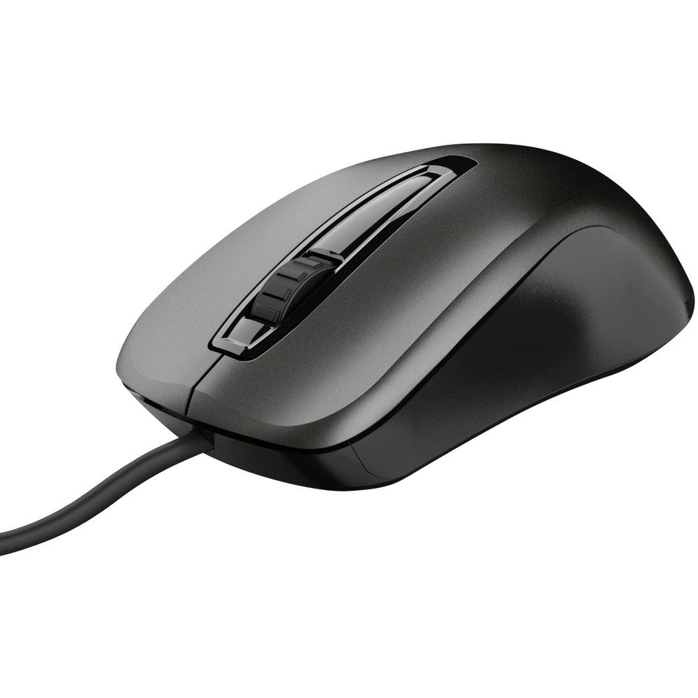 Trust Trust CARVE Maus USB Optisch Schwarz 3 Tasten 1200 dpi Mäuse