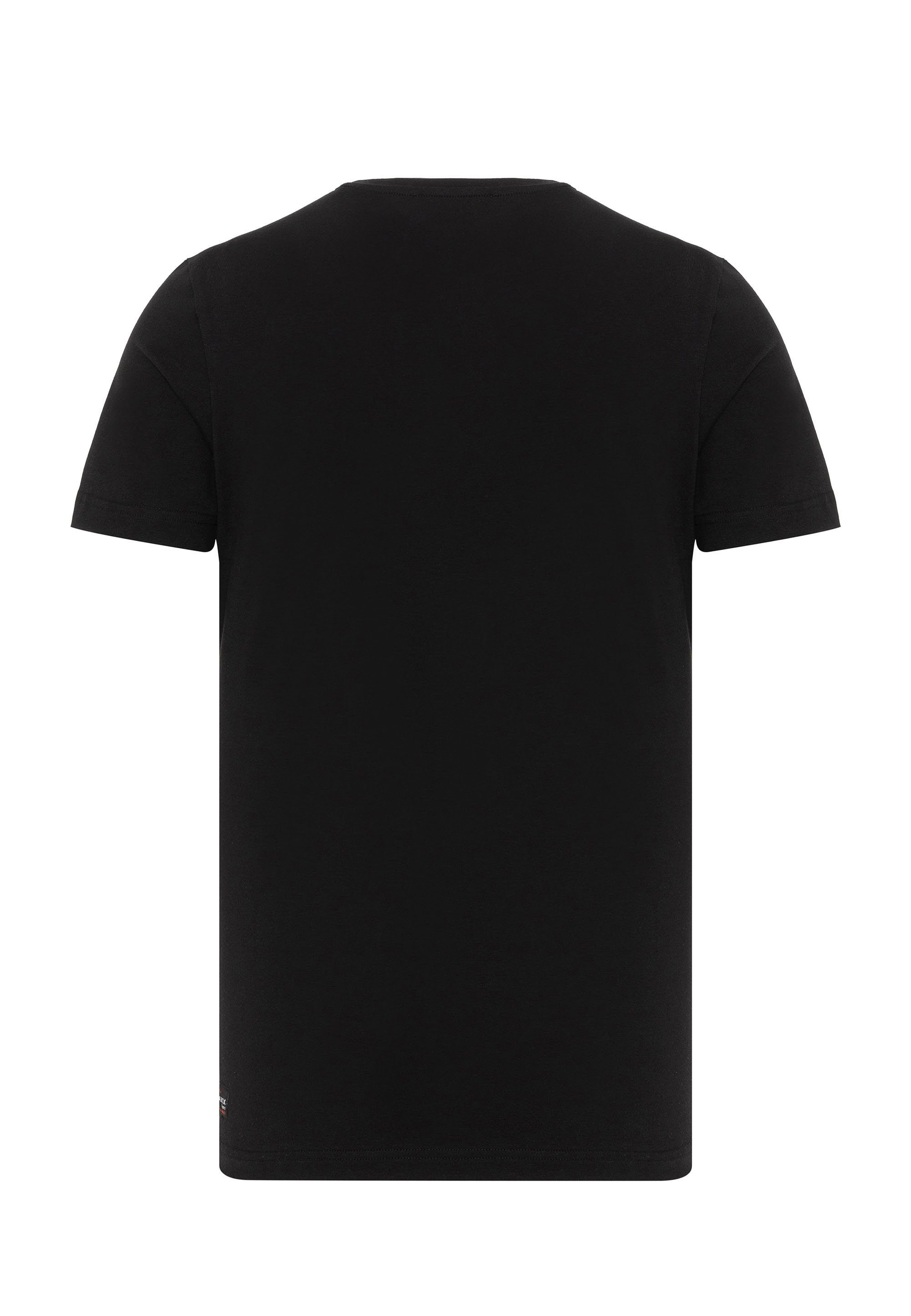 mit & coolem Cipo Work-Aufdruck T-Shirt Baxx schwarz