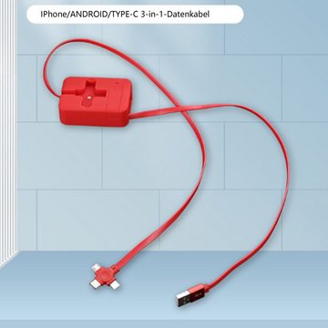 Diida Ladekabel,Datenkabel,3-in-1-Kabel,Datenübertragbar,Handyhalterung Smartphone-Kabel