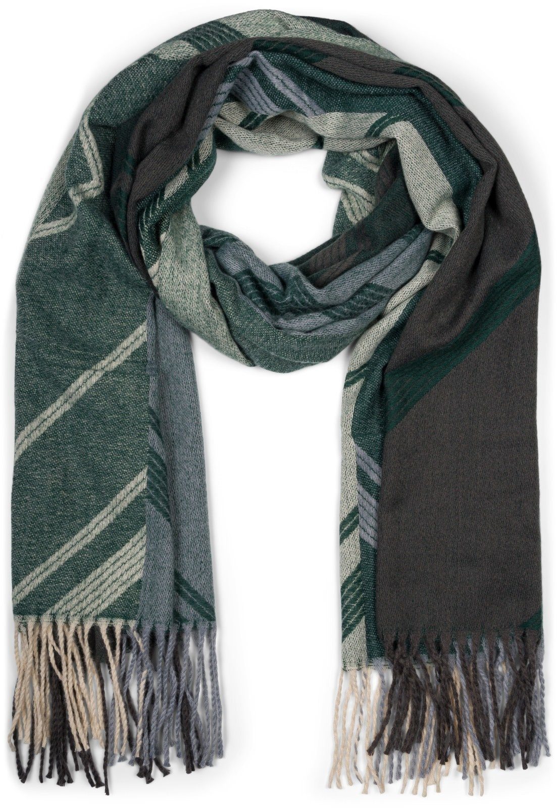 styleBREAKER Modeschal Web Schal Geometrisch, (1-St) günstig online kaufen