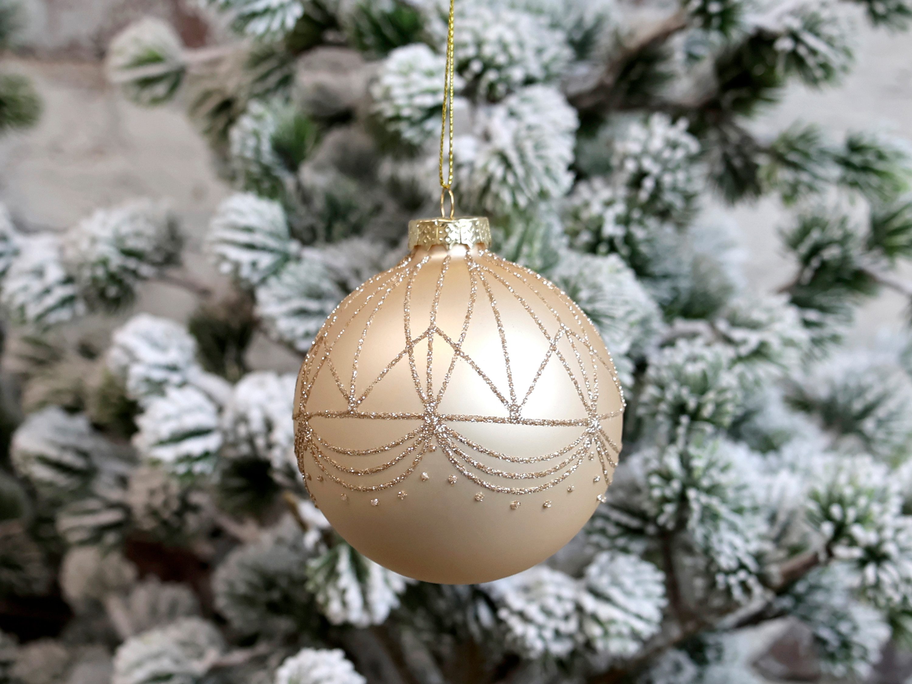 Chic Antique Weihnachtsbaumkugel Glas Weihnachtskugeln Pastell Vintage Christbaum Deko Kugeln, Christbaumkugel, Glas, Skandinavisches Design, Pastellfarben