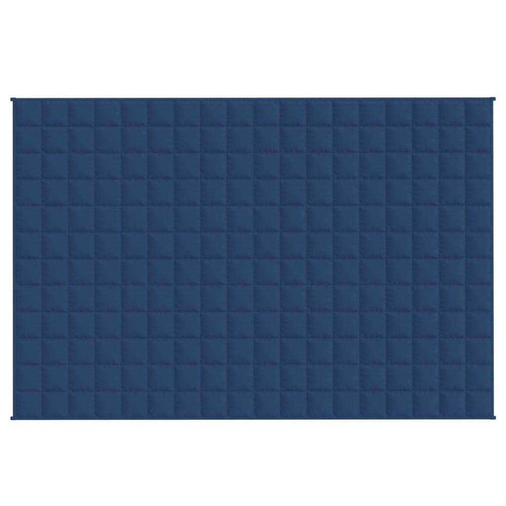 vidaXL Einziehdecke 135 x 200 cm Gewichtsdecke Blau 135x200 cm 6 kg Stoff Bettdecke
