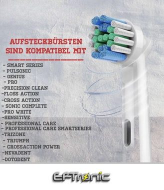 EFTronic Aufsteckbürsten, Aufsätze kompatibel mit Oral B Zahnbürsten, Ersatzbürsten, Auswählbar zwischen 8, 16, 20 Stück