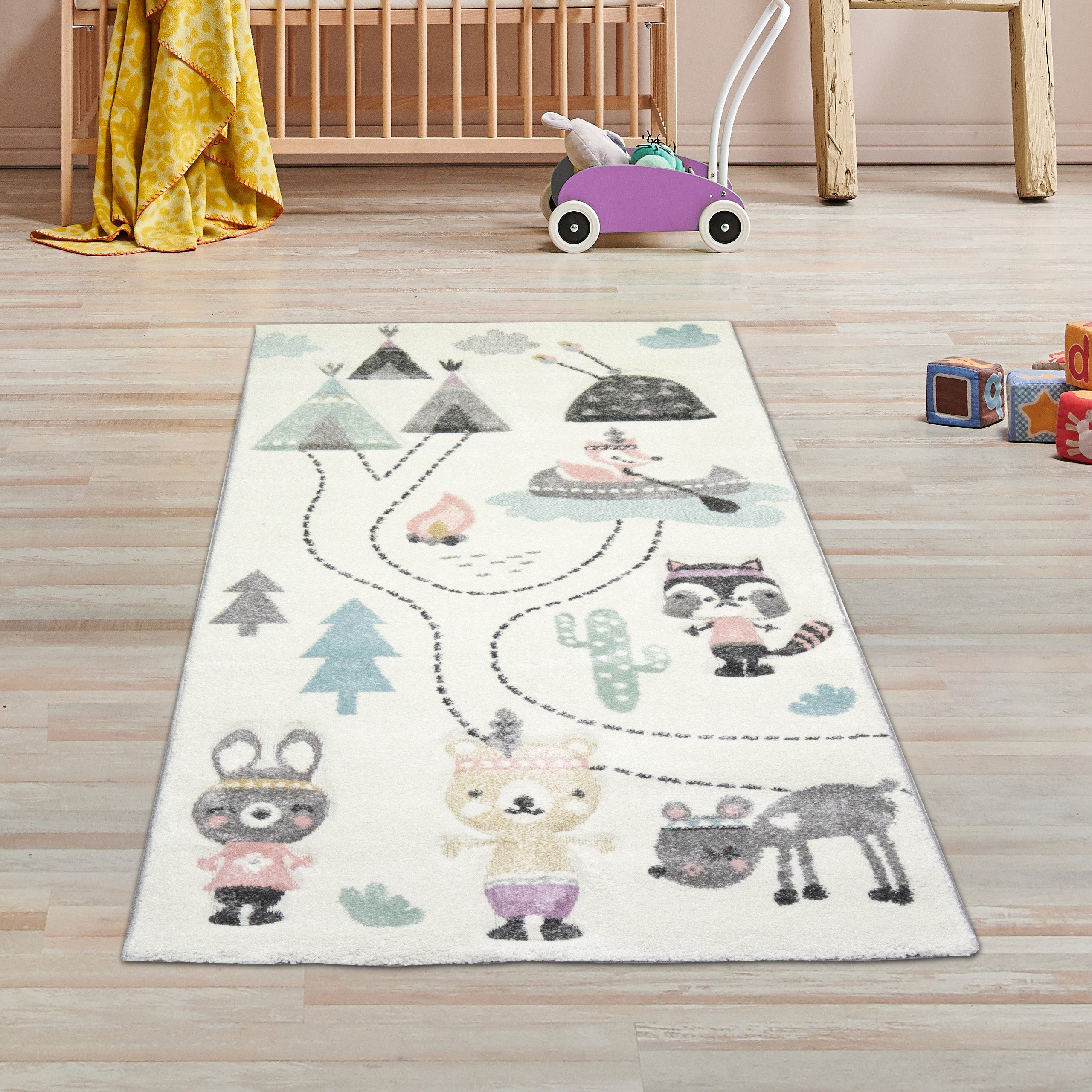 Kinderteppich Kinderzimmer Teppich Niedliche Bären