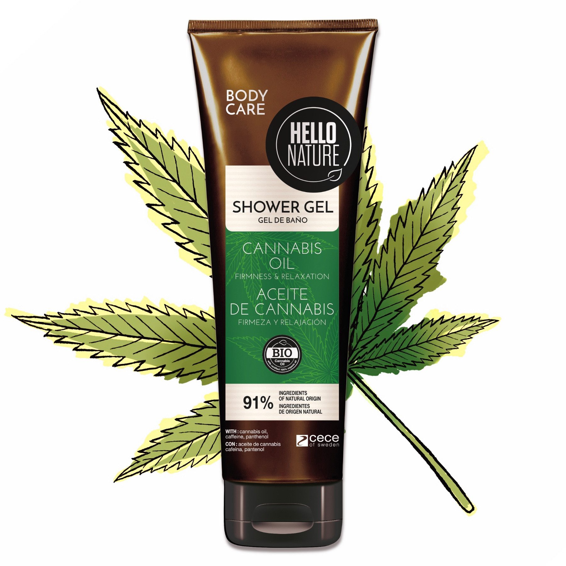 P-Beauty Cosmetic Accessories Duschgel Duschbad Herren Damen Hanf Cannabis Shower Gel Bio Vegan, 1-tlg., Hanföl, Duschgel, Körperpflege
