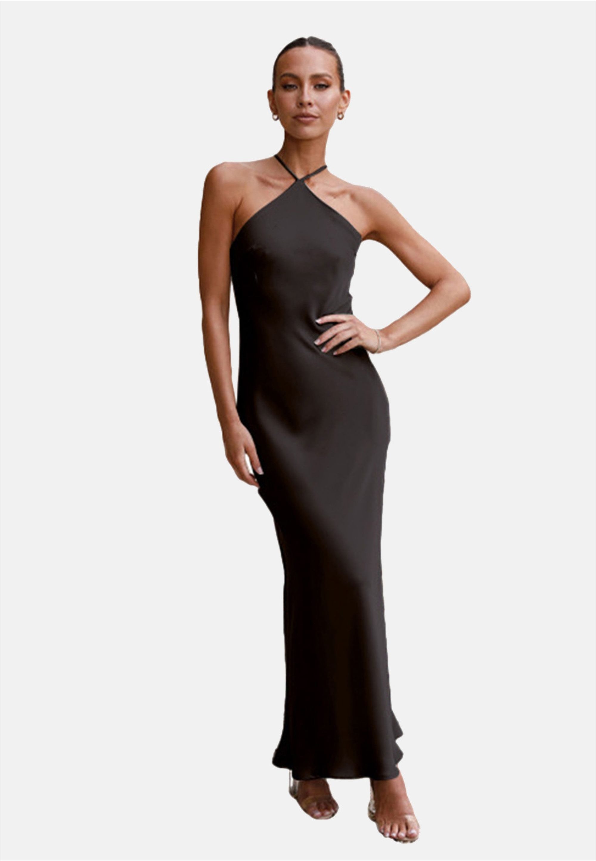 Moda Minx Jerseykleid Kiki Long Dress mit schöner Schnürung im Rücken