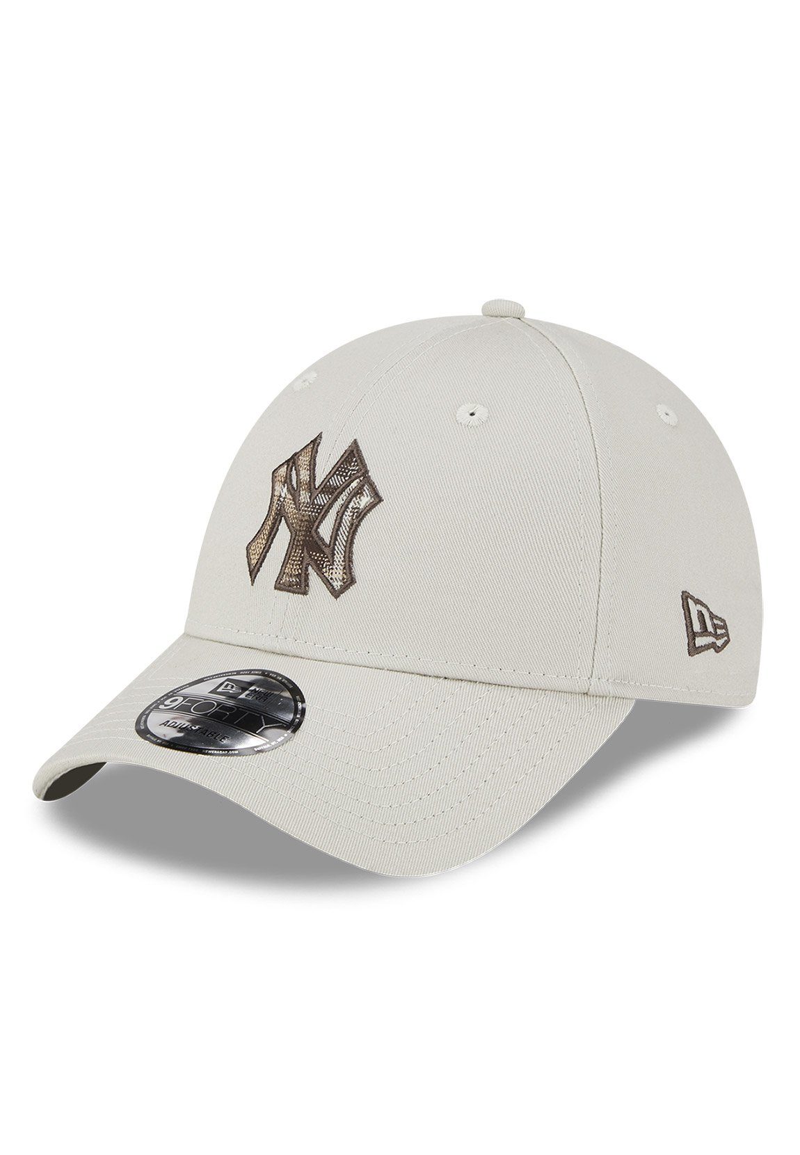 Cap New NY Era New Era 9Forty Cap Check Beige Adjustable Infill YANKEES Baseball