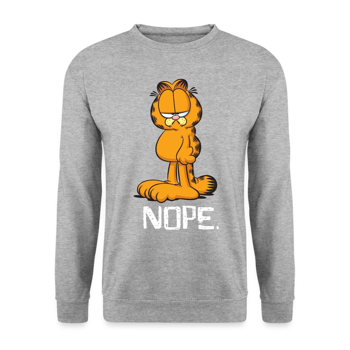 Sweatshirt Garfield Nope Nein Nö Kein Bock Lustig Unisex Pullover