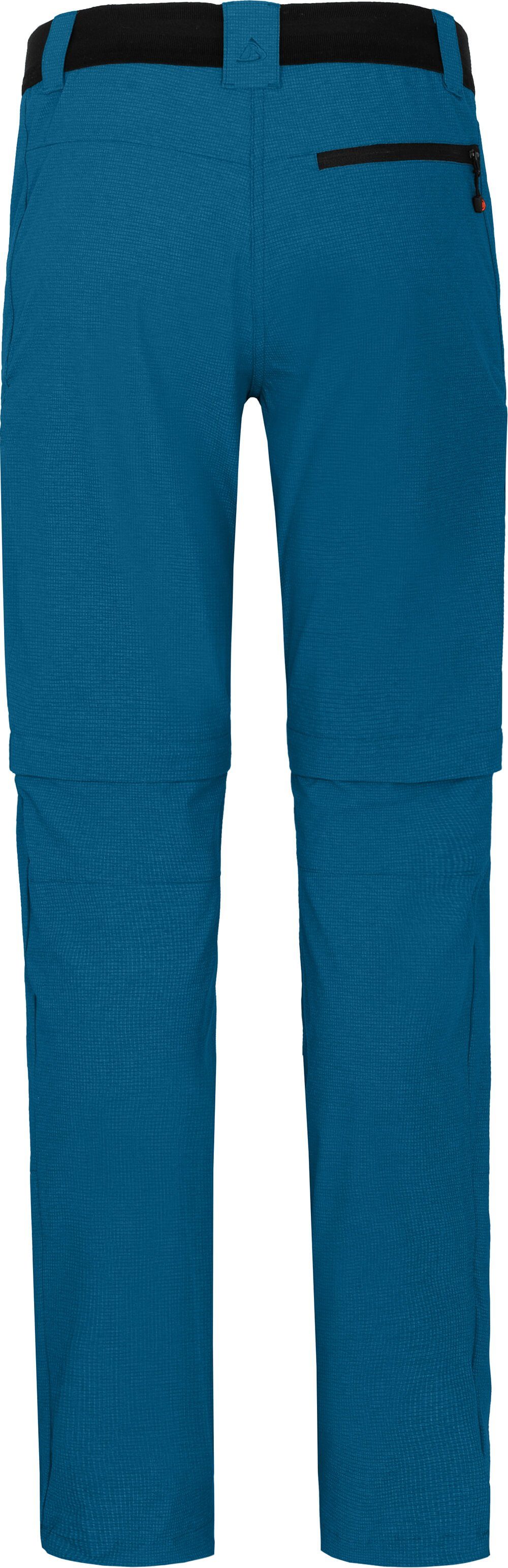 Zipp-Off Saphir PORI elastisch, Wanderhose, Normalgrößen, robust, blau Damen Bergson Zip-off-Hose