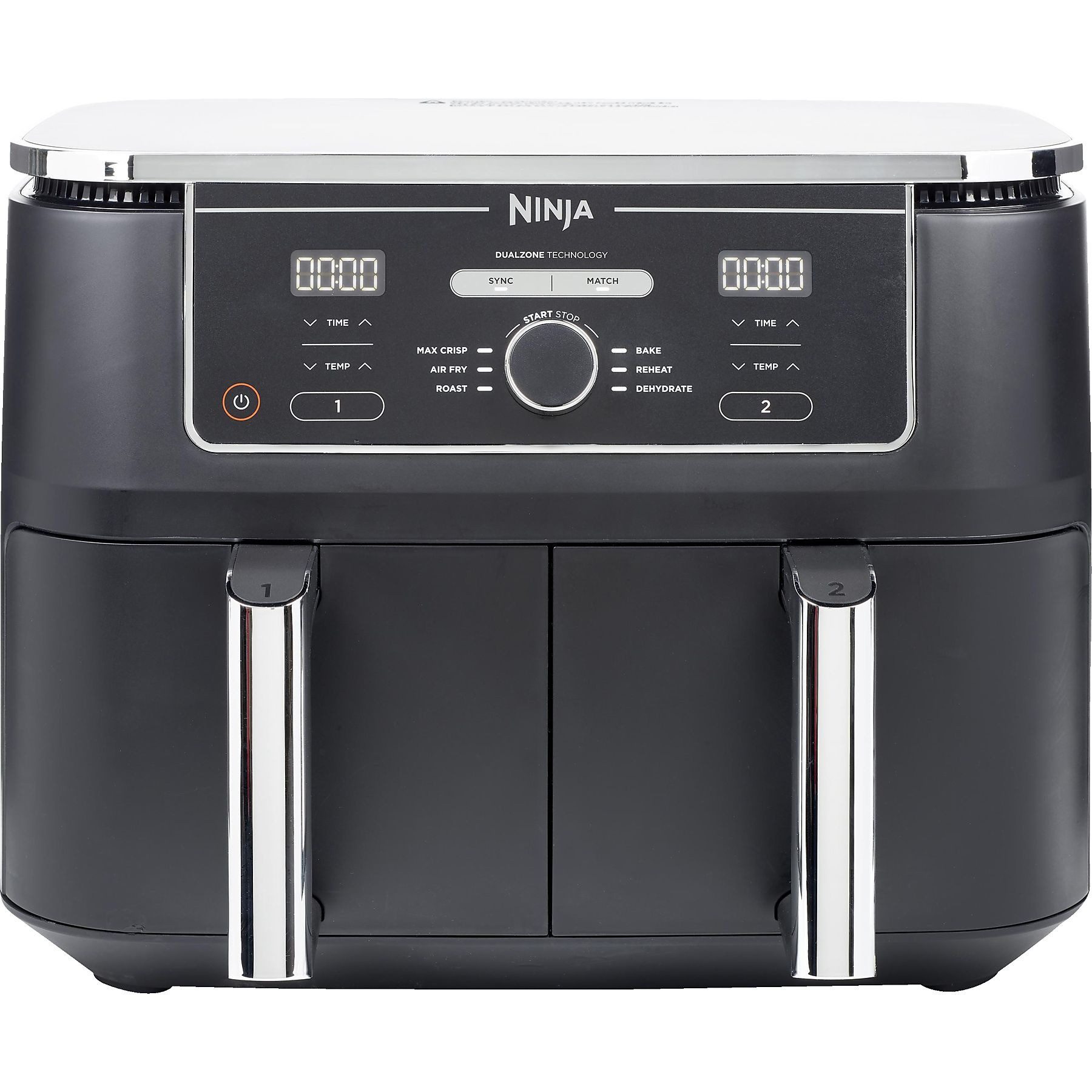 NINJA Heißluftfritteuse Foodi AF400EU Dual Zone Airfryer, 2470 W, mit 6 Programmen, 9,5 L für bis 8 Personen