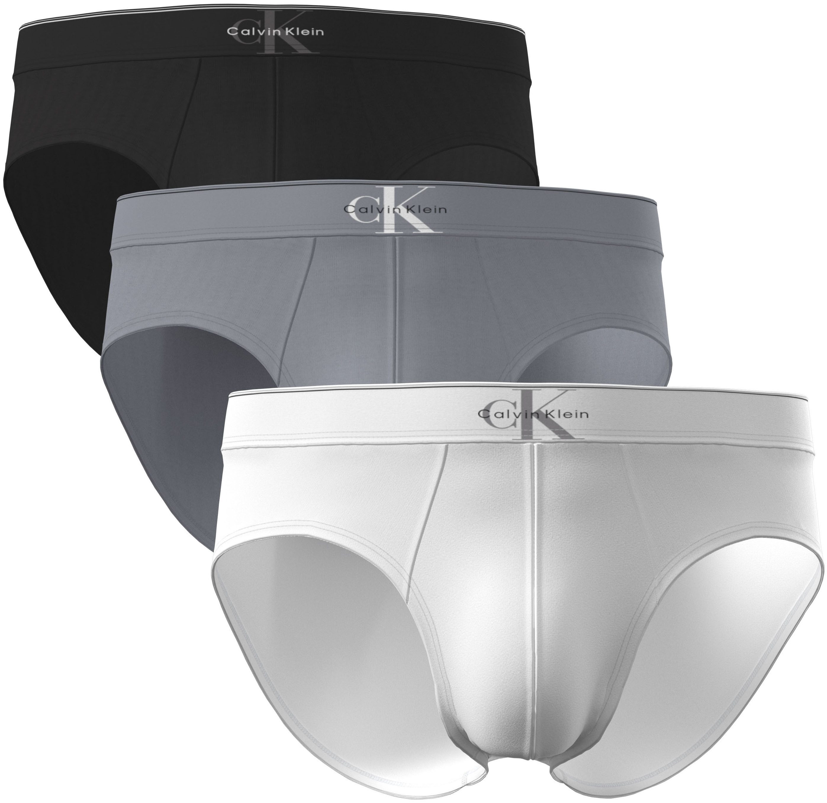 Calvin Klein Underwear Slip HIP BRIEF 3PK (Packung, 3er-Pack) Körpernahe Passform