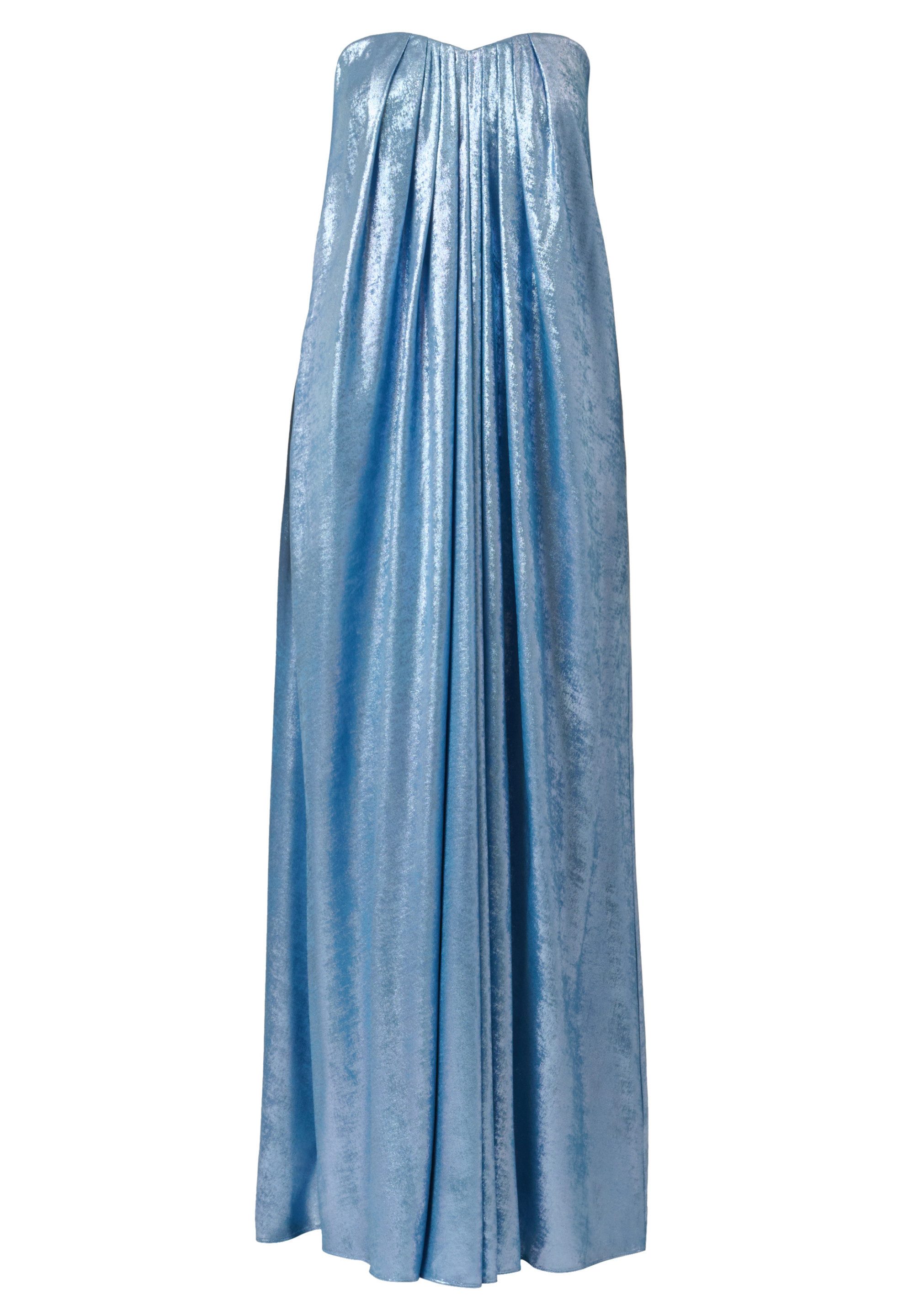 Adrianna Papell Abendkleid Foiled Chiffon Long Dress Fließendes, trägerloses Kleid mit Herzausschnitt