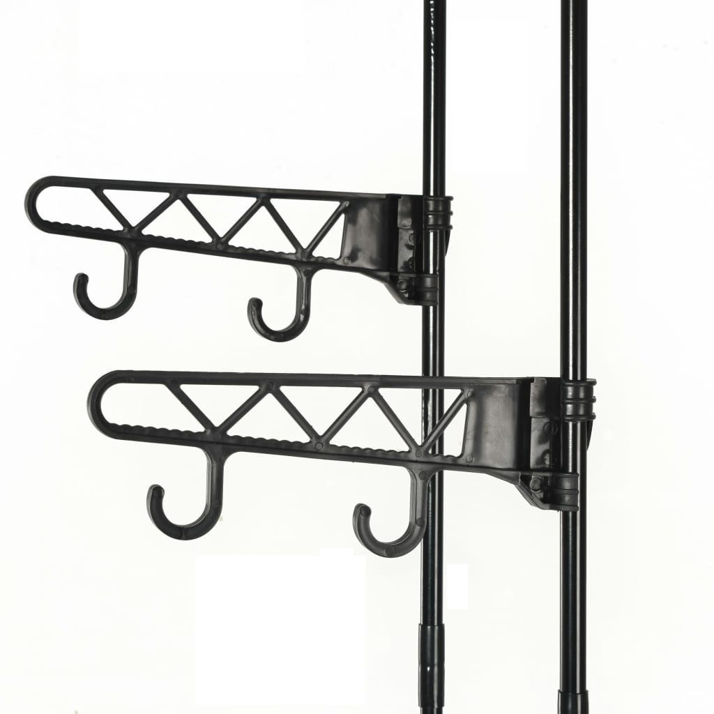 vidaXL Kleiderständer Kleiderständer Stahl und Vliesstoff 55x28,5x175 cm Schwarz