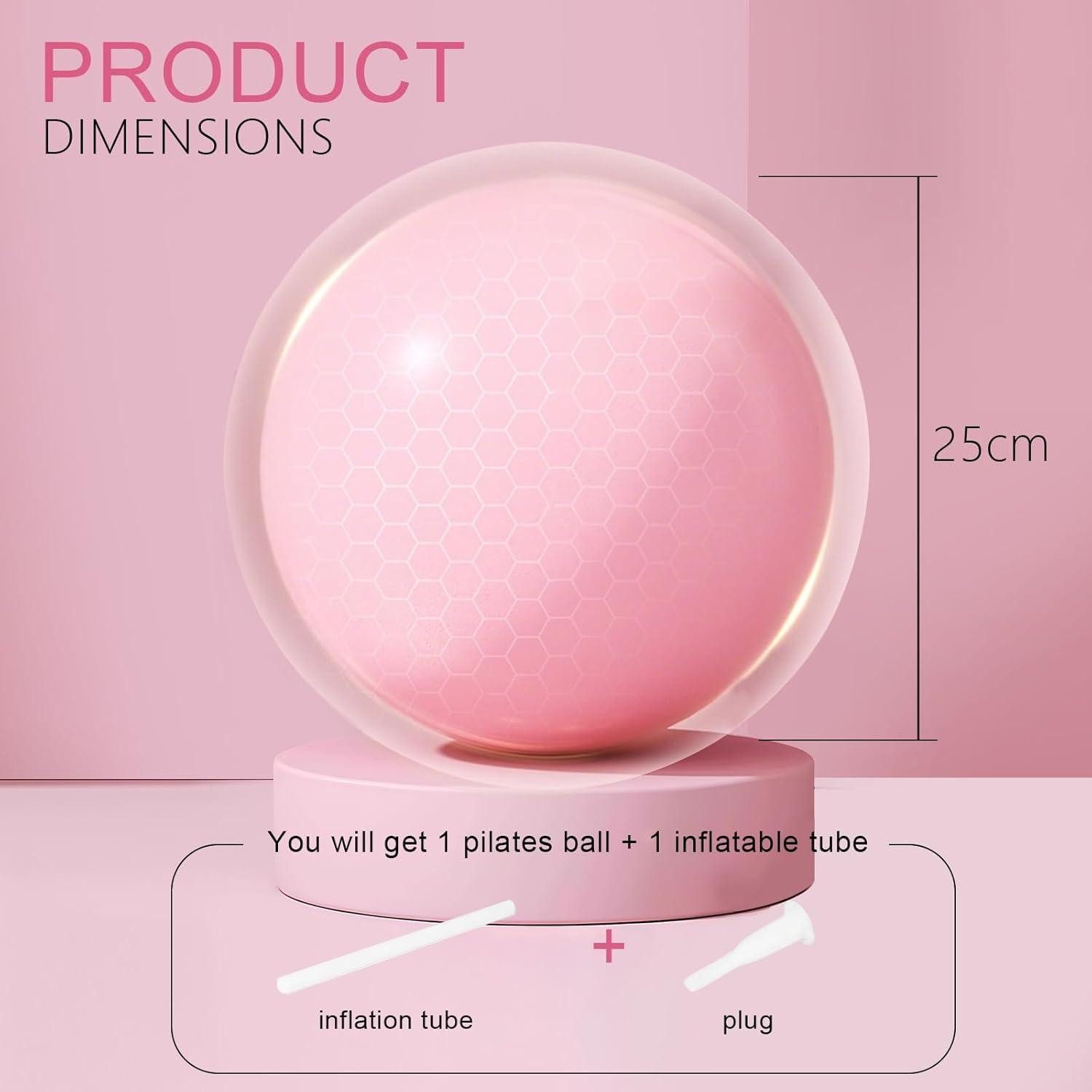 LuxusKollektion Gymnastikball Gymnastikball 25cm Pilates Yoga AntiBurst #8 Sakura-Rosa + Himmelblau