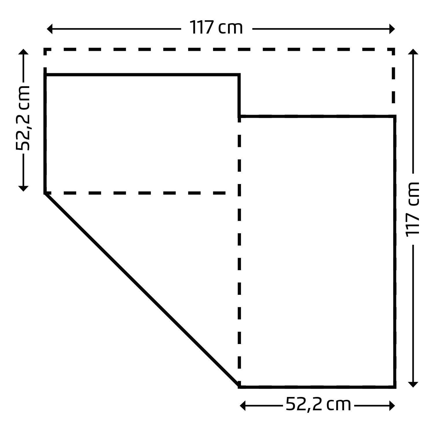 griffloser mit Front Nidda, rauch Schrank-Set